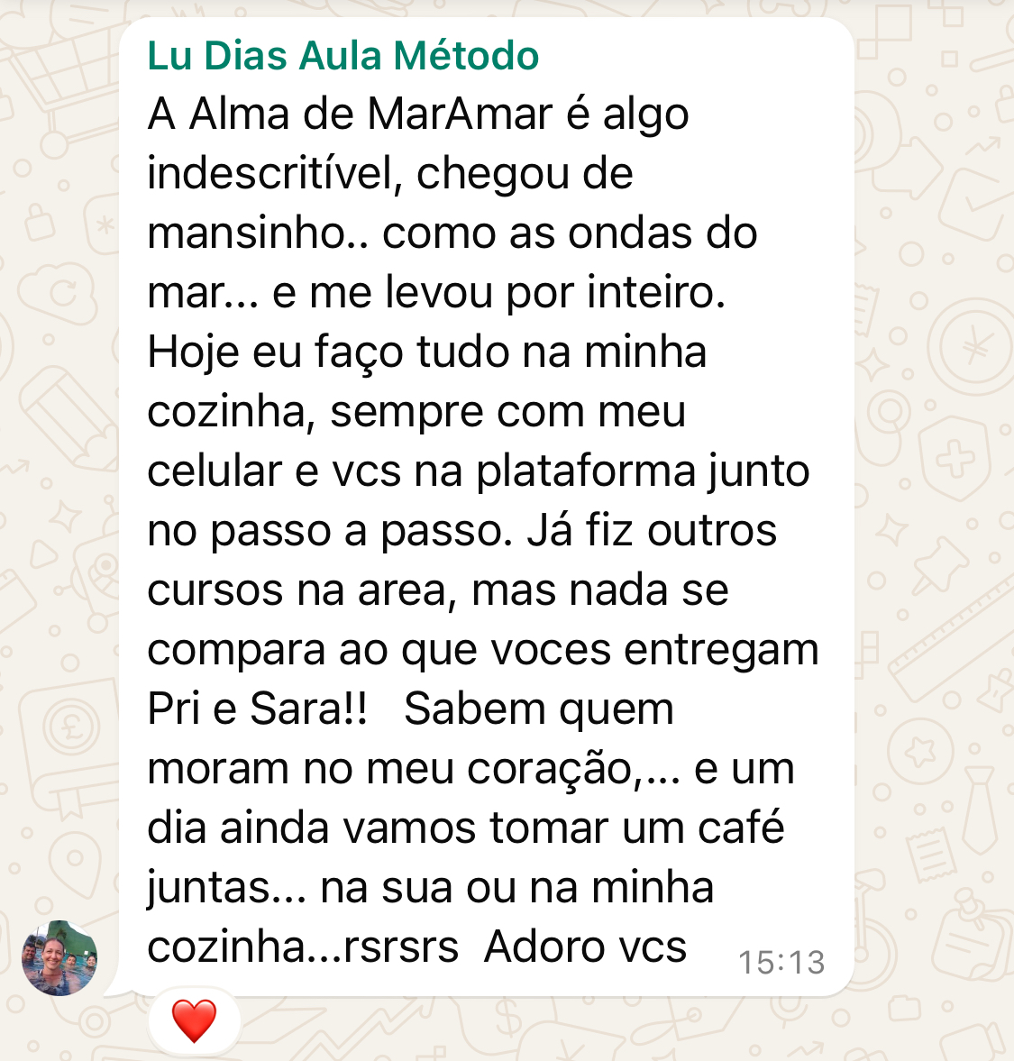 Depoimento de aluna sobre o Método AGS